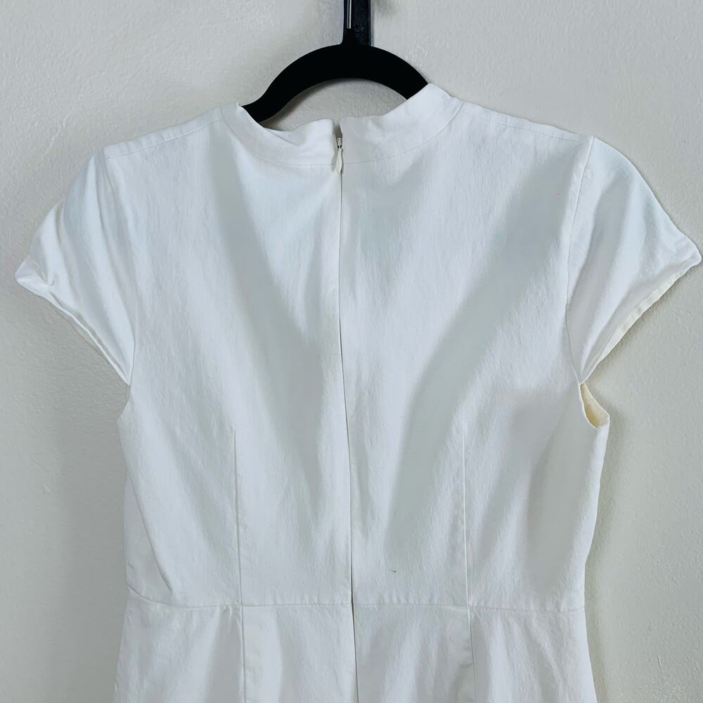J.Crew 365 Ivory Sheath Dress 8P Petite Cap Sleeve Stretch Minimalist
Summer - Picture 6 of 8